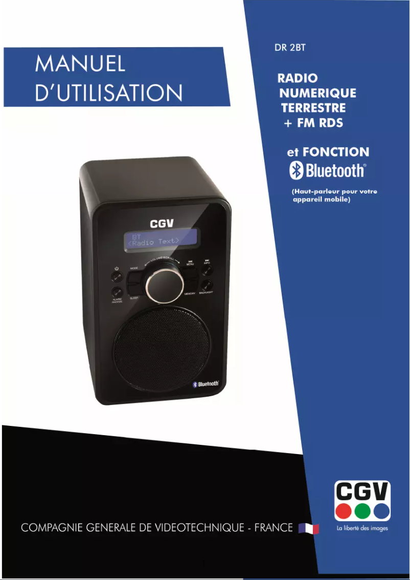 Imagen de la primera página del manual del dispositivo DR 2BT