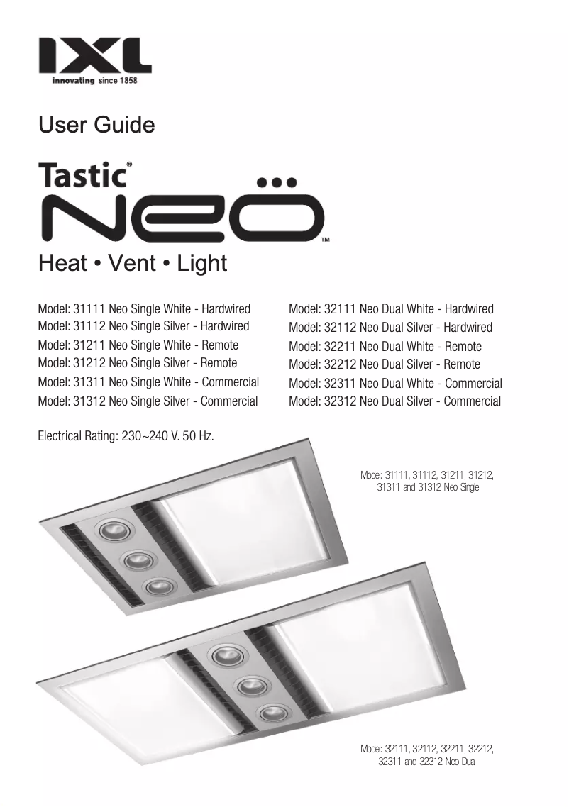 Imagen de la primera página del manual del dispositivo Neo Tastic 31113