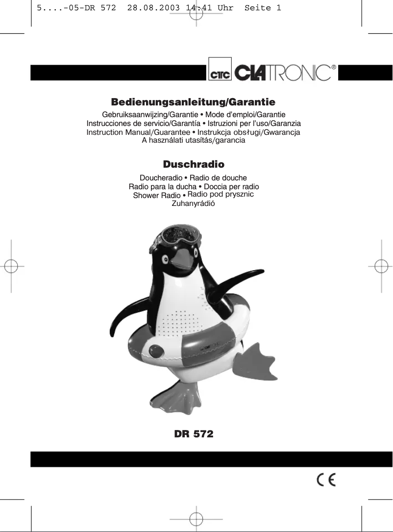 Imagen de la primera página del manual del dispositivo DR 572