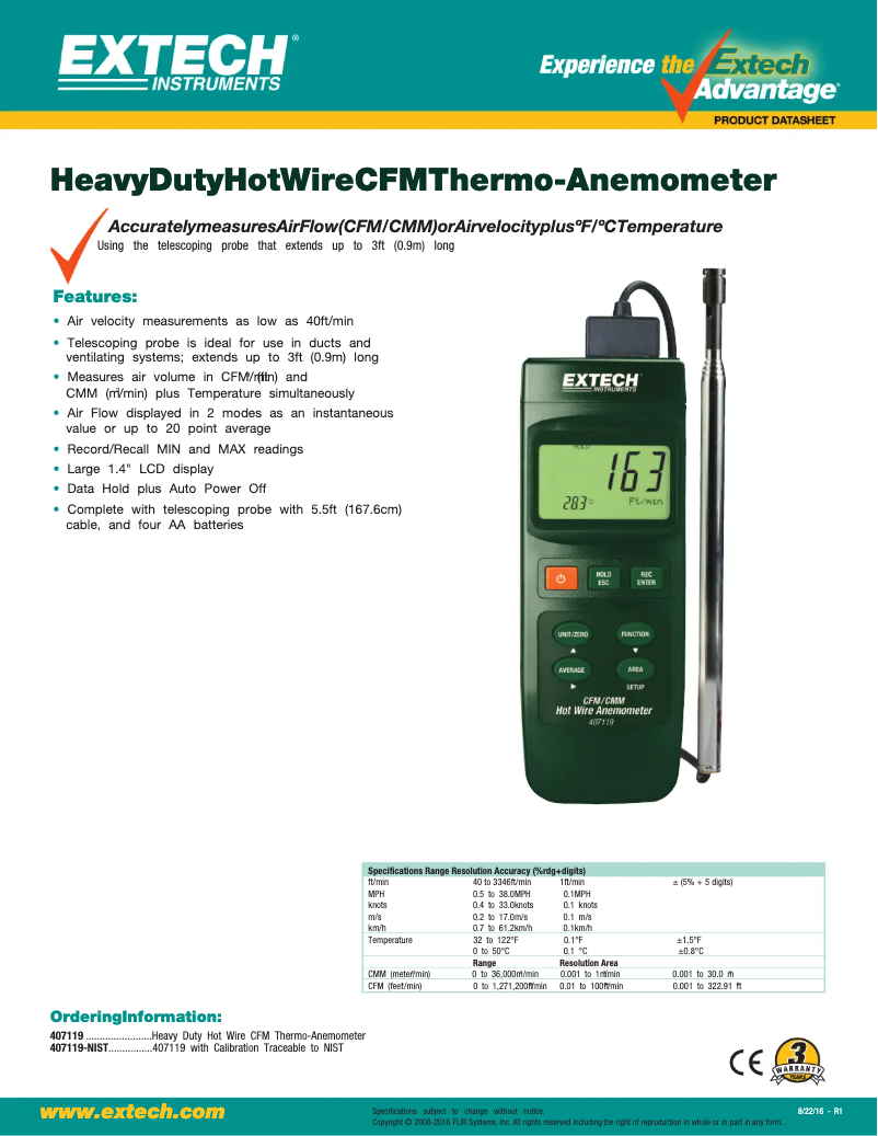 Imagen de la primera página del manual del dispositivo 407119
