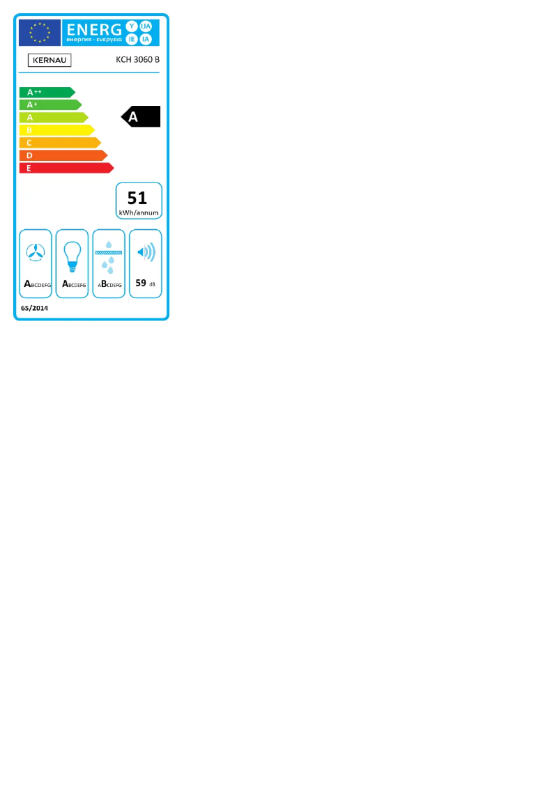 Página 1 del manual Etiqueta energética Kernau KCH 3060 B