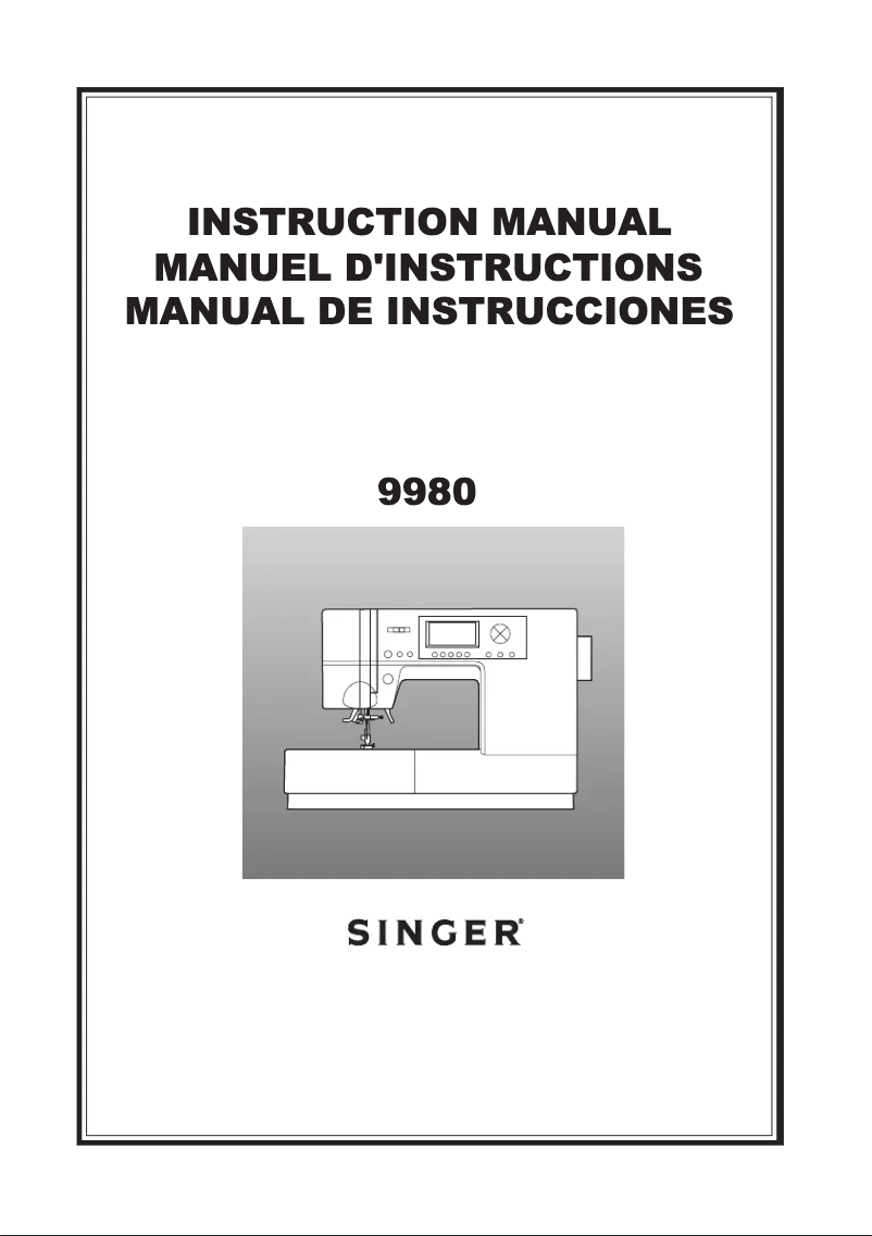 Página 1 del manual Manual de usuario Singer 9980