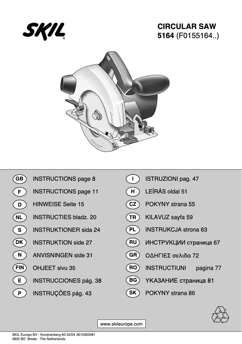 Imagen de la primera página del manual del dispositivo 5164