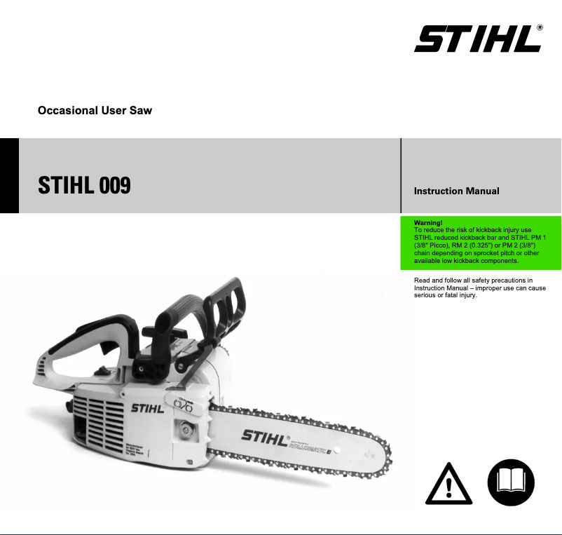 Página 1 del manual Manual de usuario Stihl 009