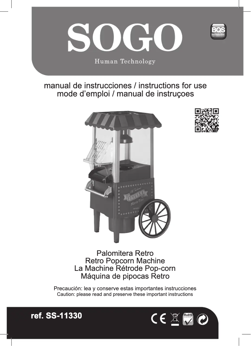 Imagen de la primera página del manual del dispositivo SS-11330