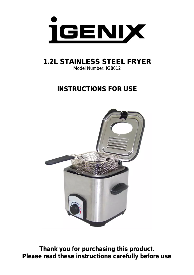 Imagen de la primera página del manual del dispositivo IG8012