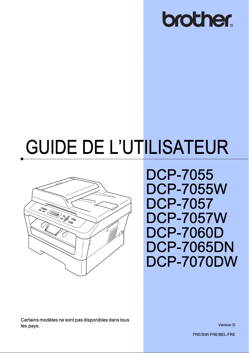 Imagen de la primera página del manual del dispositivo DCP-7070DW
