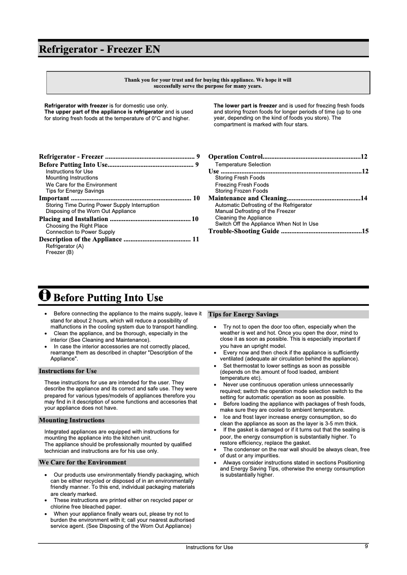 Imagen de la primera página del manual del dispositivo KIE 256 LB