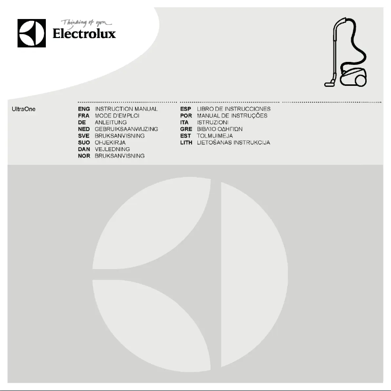 Página 1 del manual Manual de usuario Electrolux UltraOne ZUOGREEN