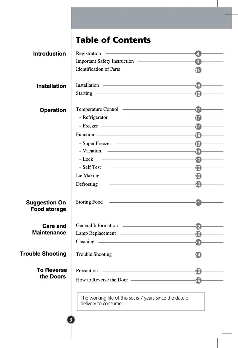 Imagen de la primera página del manual del dispositivo GR-B359BQA