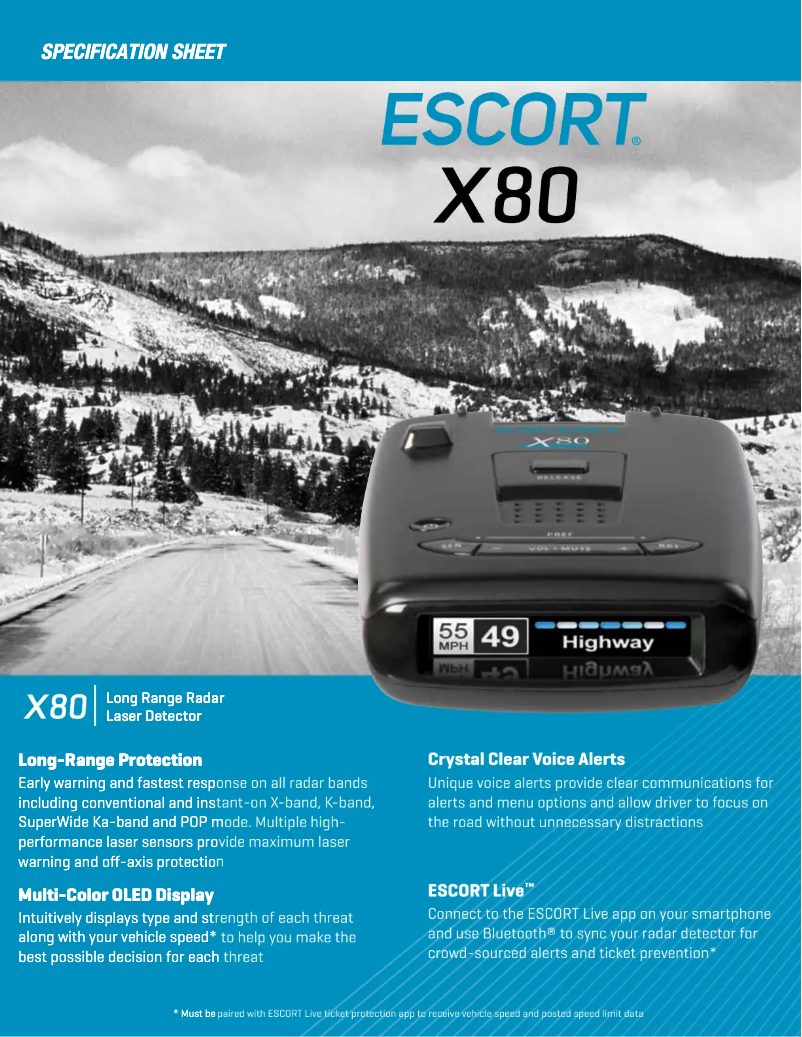 Imagen de la primera página del manual del dispositivo X80