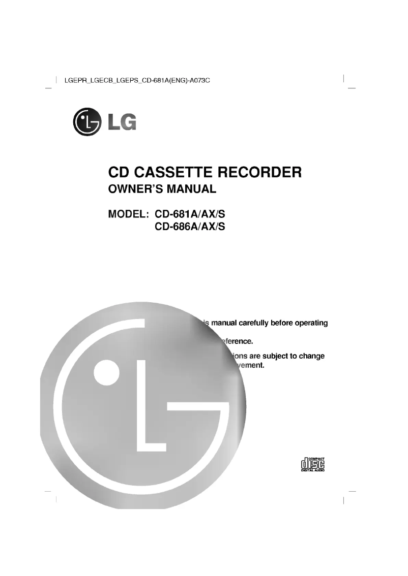 Imagen de la primera página del manual del dispositivo CD-681A