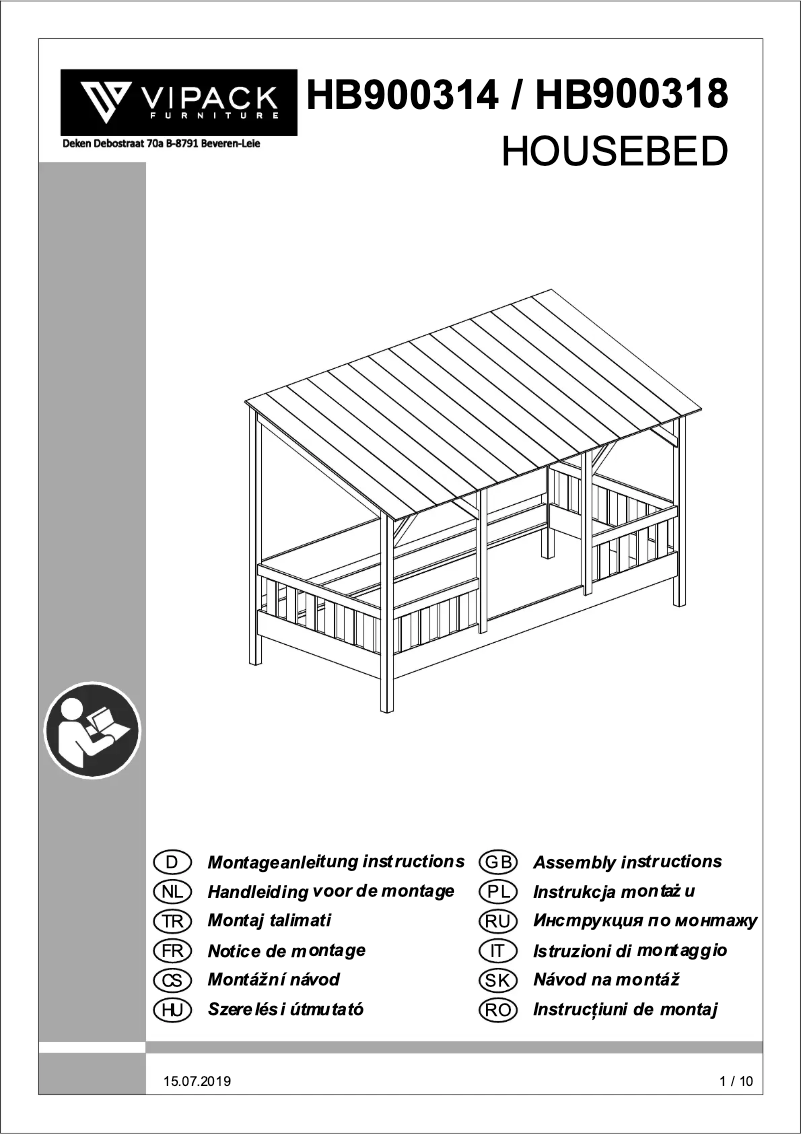 Página 1 del manual Manual de usuario Vipack HB900314