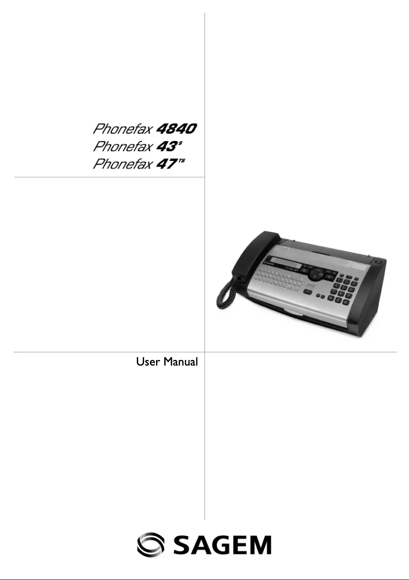 Página 1 del manual Manual de usuario Sagemcom Phonefax 47