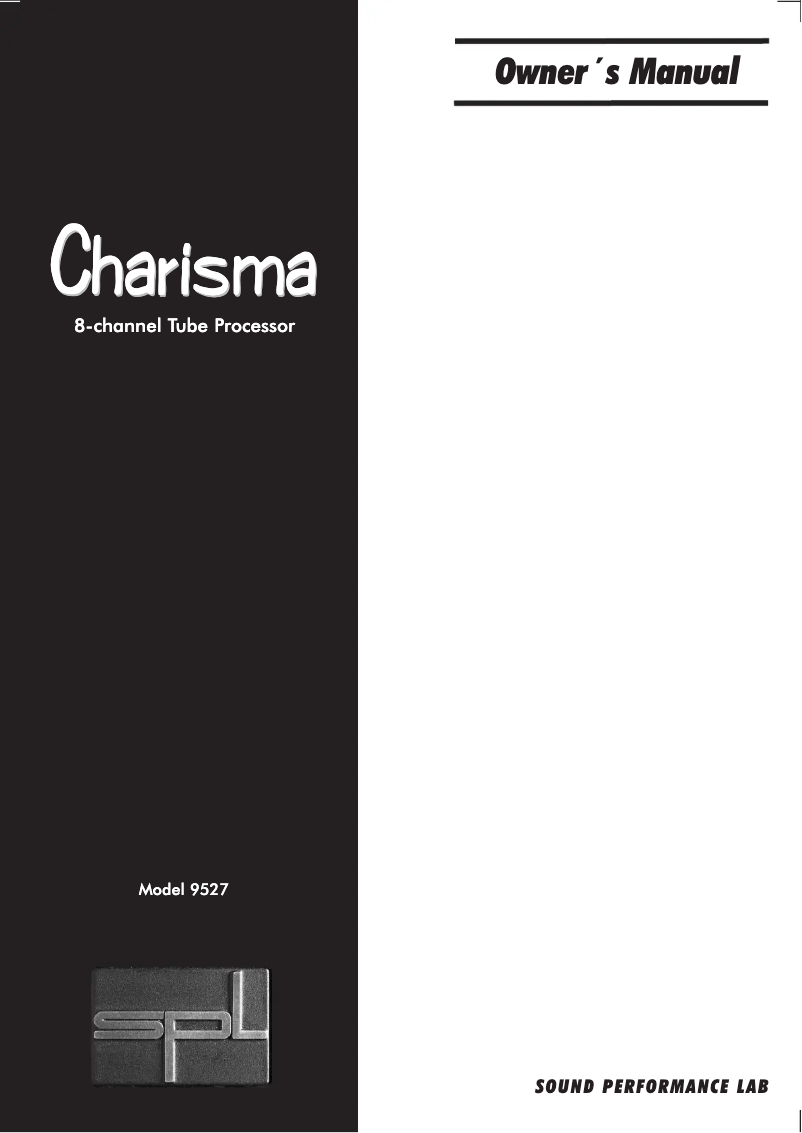 Imagen de la primera página del manual del dispositivo Charisma 9527