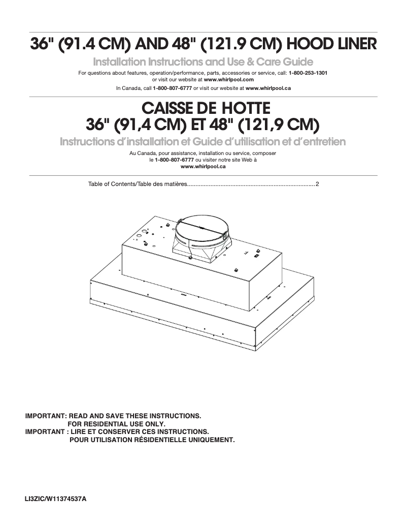 Imagen de la primera página del manual del dispositivo UVL6036JSS