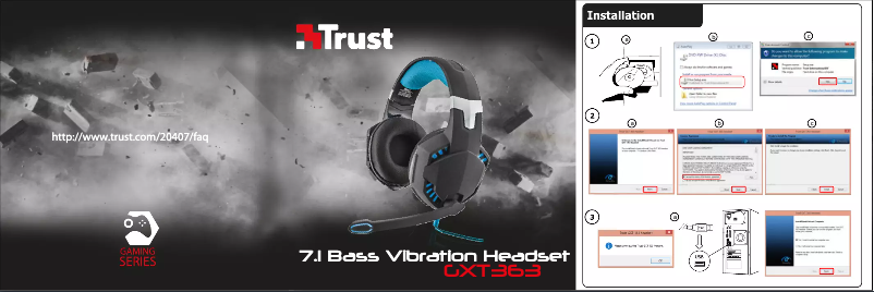 Página 1 del manual Manual de usuario Trust 7.1 Bass Vibration Headset GXT 363