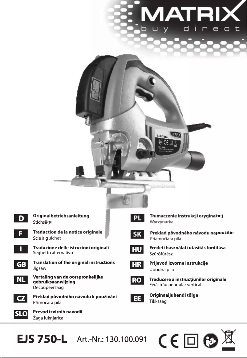 Imagen de la primera página del manual del dispositivo EJS 750-L