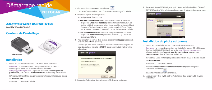Imagen de la primera página del manual del dispositivo WNA1000Mv2