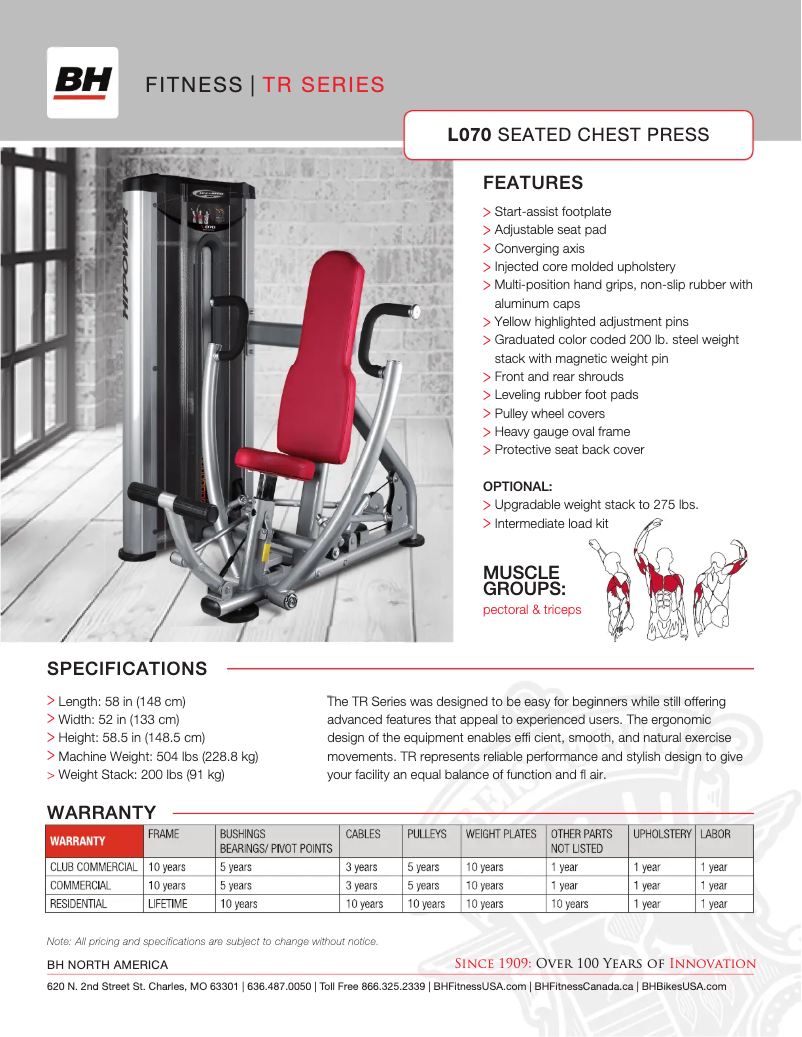 Imagen de la primera página del manual del dispositivo L070