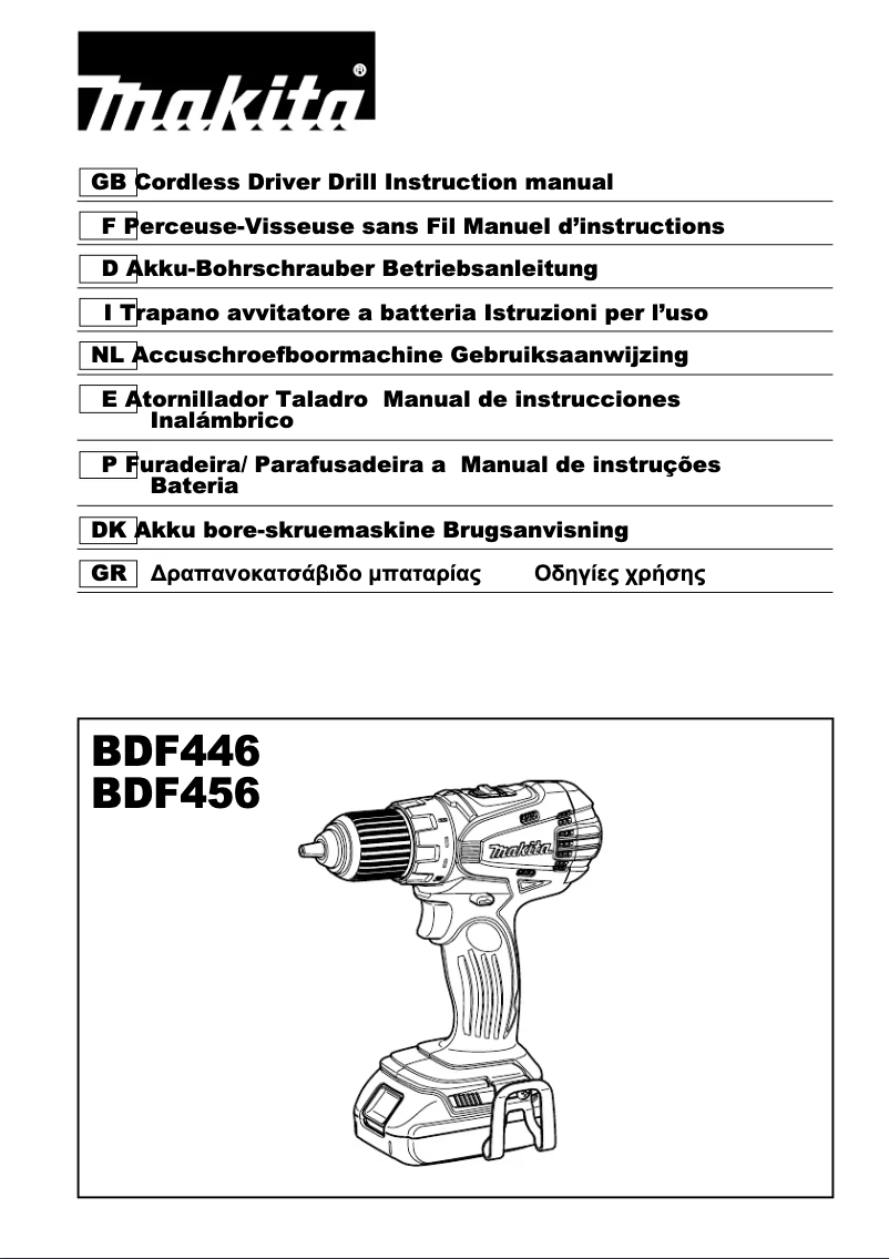 Página 1 del manual Manual de usuario Makita BDF446ZX