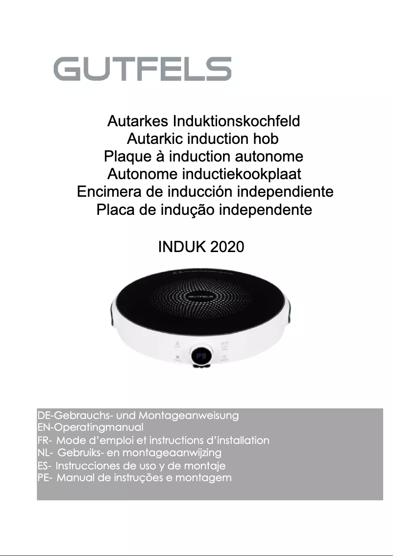 Imagen de la primera página del manual del dispositivo INDUK 2020
