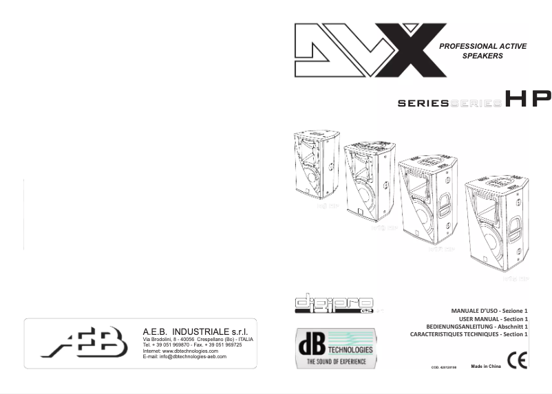 Imagen de la primera página del manual del dispositivo DVX D10 HP