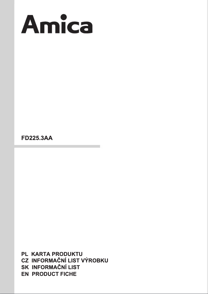 Imagen de la primera página del manual del dispositivo FD225.3AA