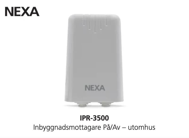 Imagen de la primera página del manual del dispositivo IPR-3500