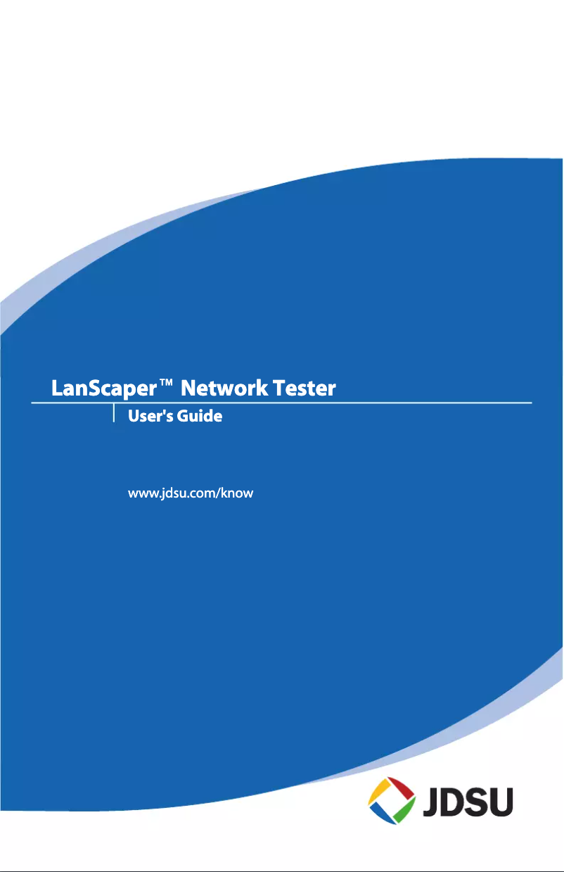 Página 1 del manual Manual de usuario JDSU NT750