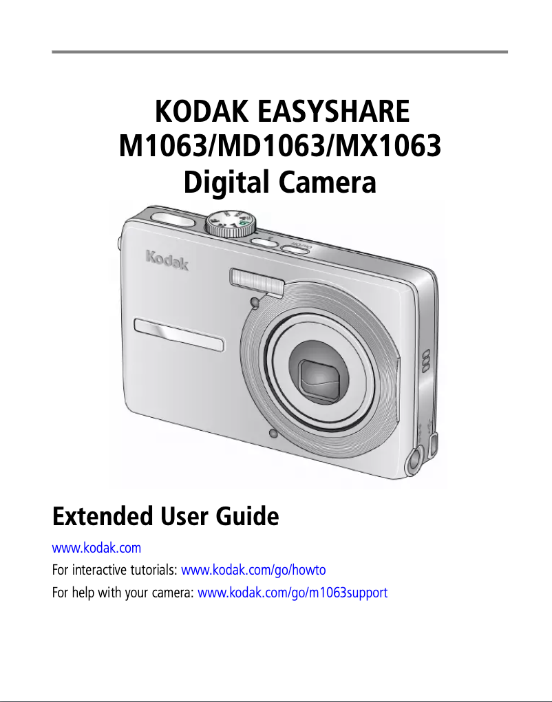 Página nº 1 - Manual de usuario Kodak EasyShare M1063