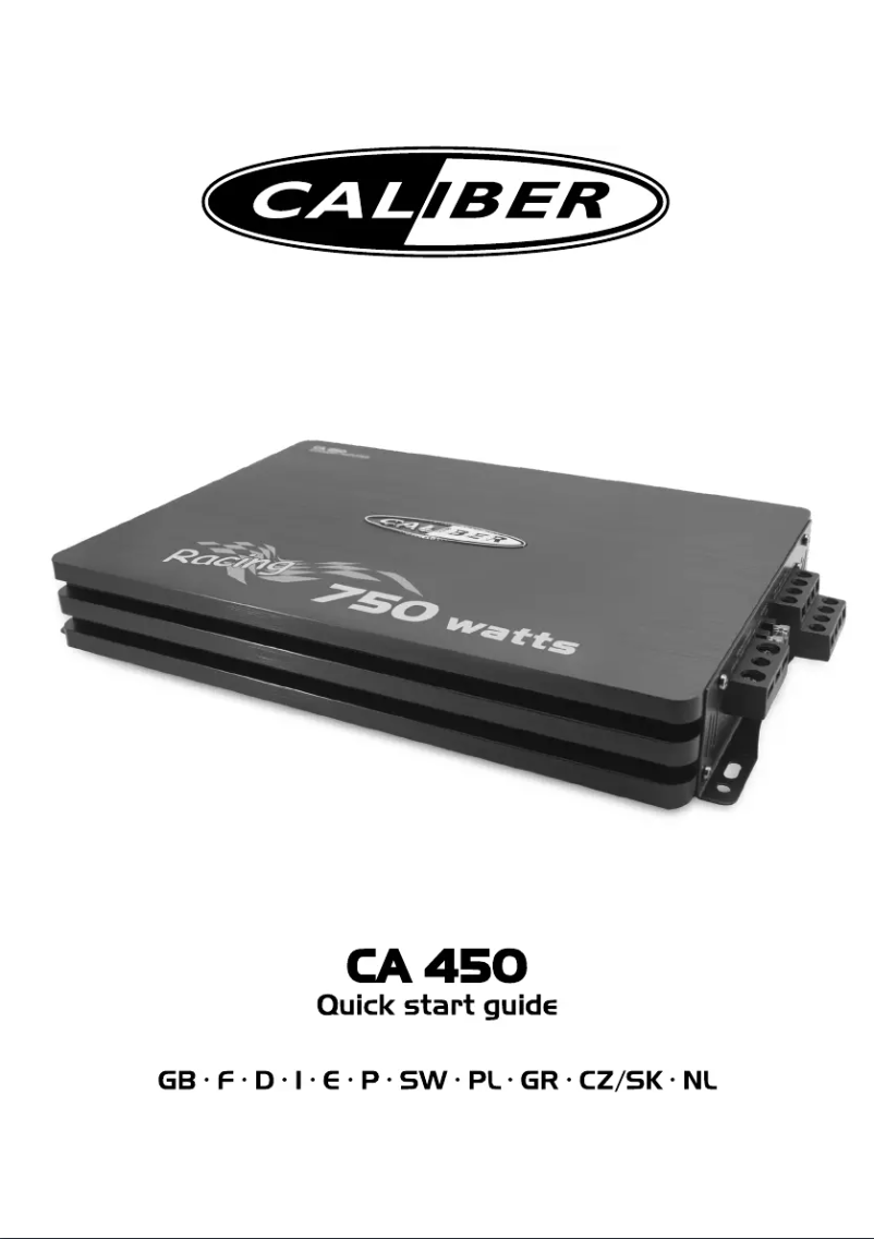 Página 1 del manual Manual de usuario Caliber CA 450