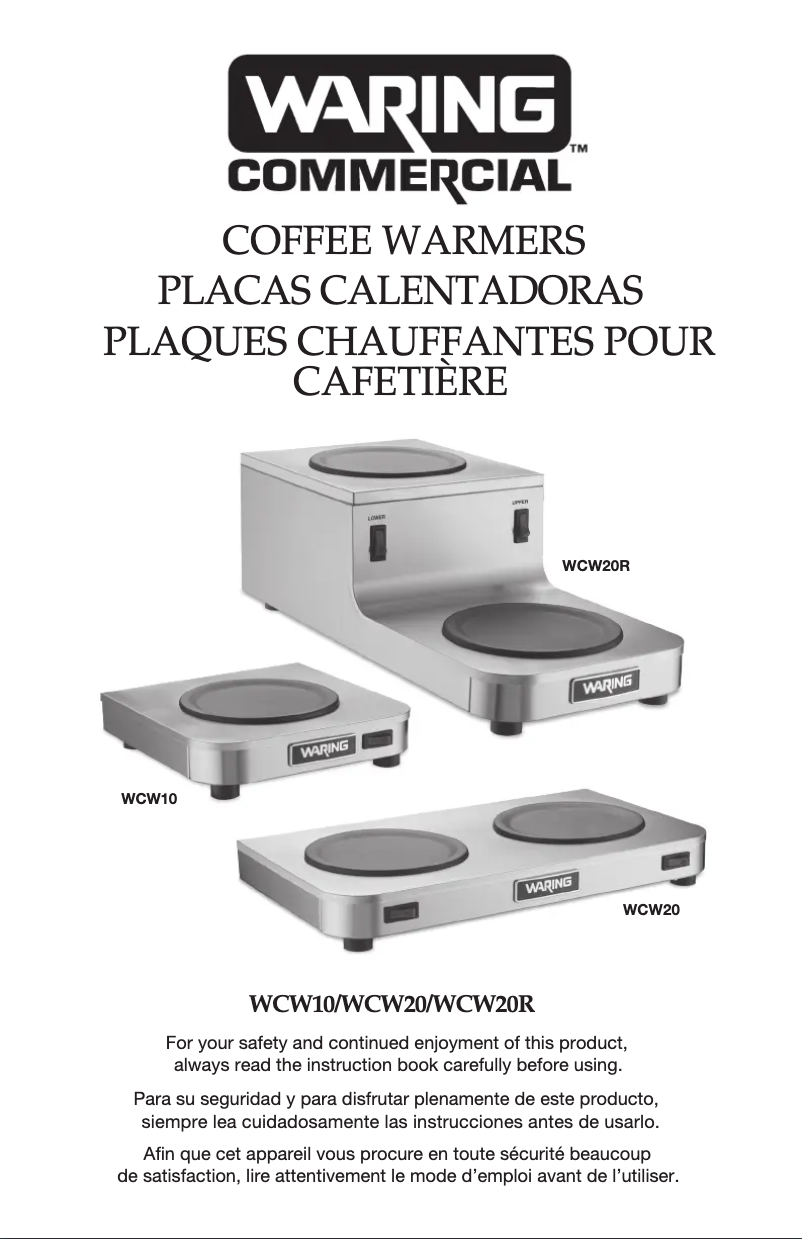 Página 1 del manual Manual de usuario Waring Commercial WCW20