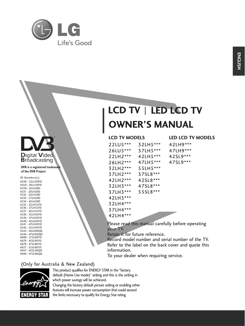 Imagen de la primera página del manual del dispositivo 55SL80YD