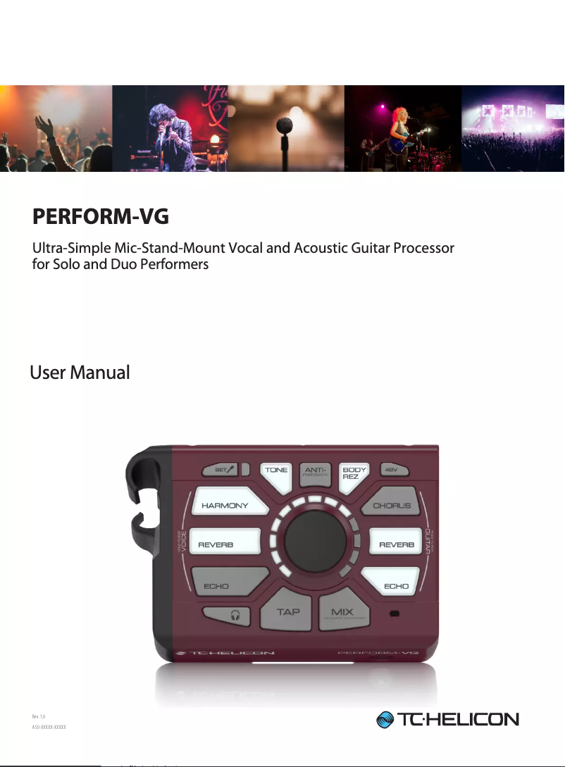 Página nº 1 - Manual de usuario TC Helicon Perform-VG
