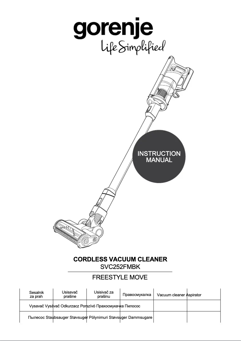 Página 1 del manual Manual de usuario Gorenje Freestyle Move SVC252FMBK