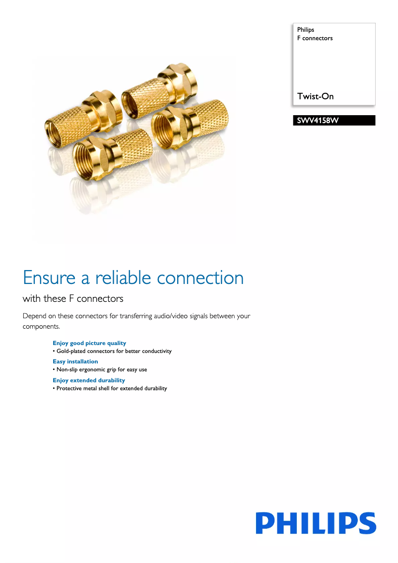 Página 1 del manual Manual de usuario Philips SWV4158W