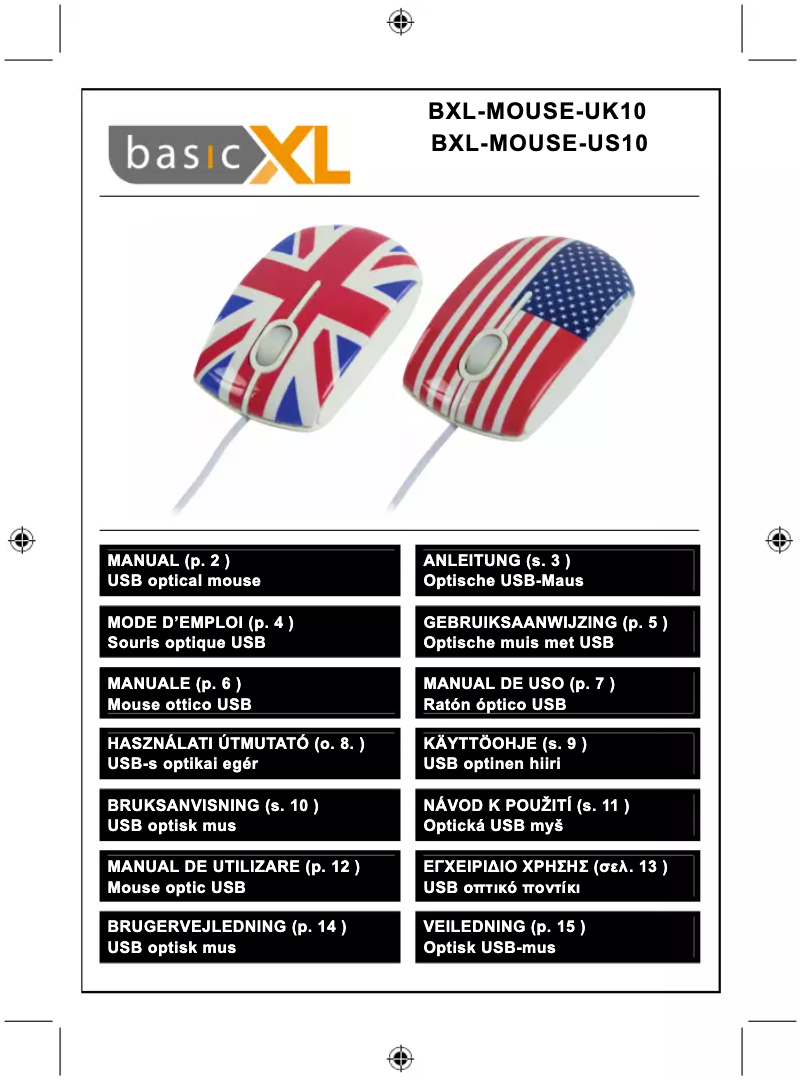 Imagen de la primera página del manual del dispositivo BXL-MOUSE-US10