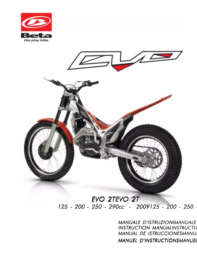 Página 1 del manual Manual de usuario Beta EVO 200 2T (2009)