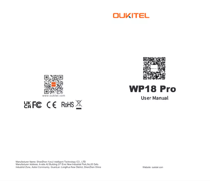 Página nº 1 - Manual de usuario Oukitel WP18 Pro