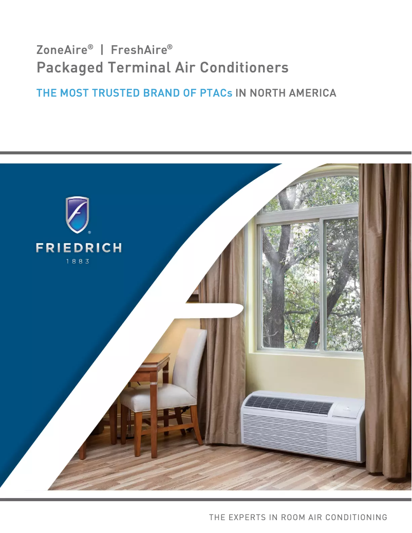 Página 1 del manual Folleto Friedrich PZE15K5SB