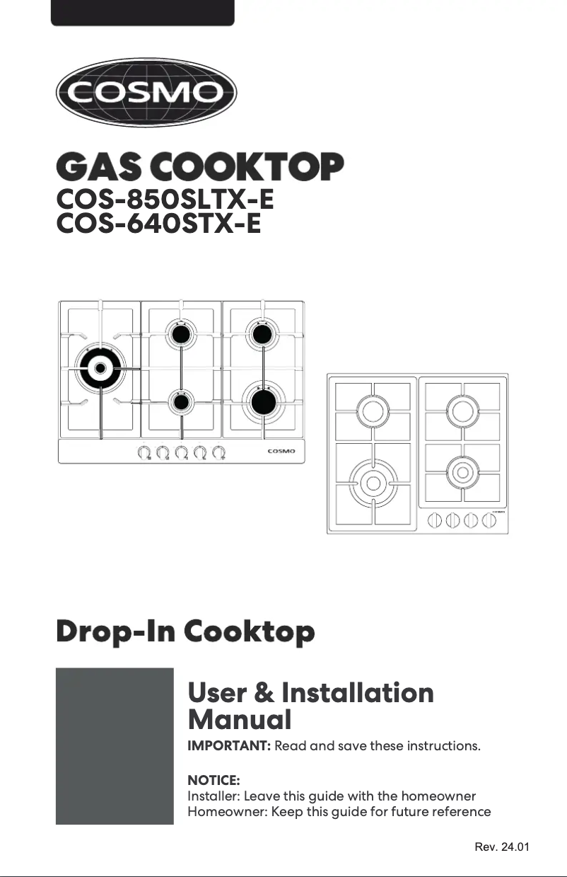 Página 1 del manual Manual de usuario Cosmo COS-640STX-E