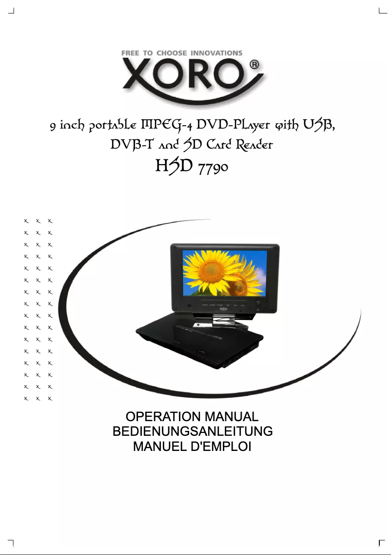 Imagen de la primera página del manual del dispositivo HSD 7790