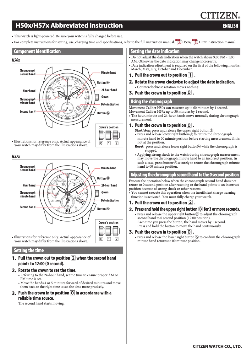 Página 1 del manual Manual de usuario Citizen AT0361-81L