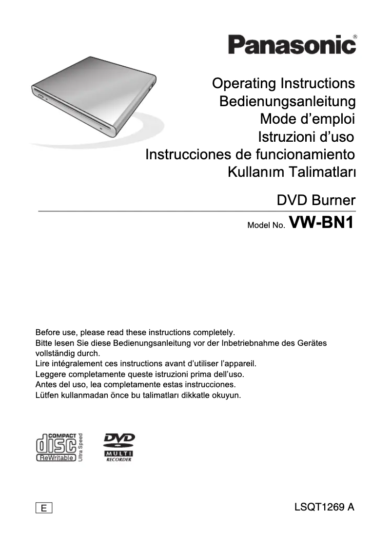 Imagen de la primera página del manual del dispositivo VW BN1