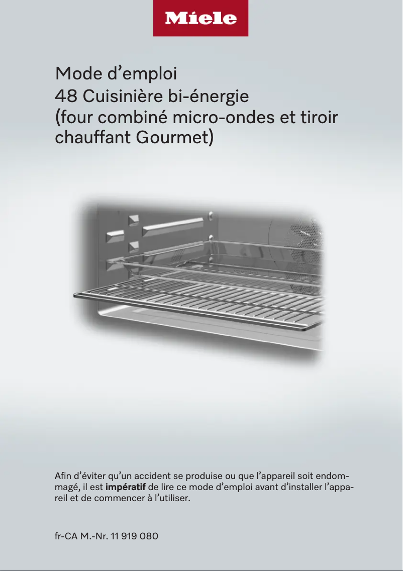 Página 1 del manual Información de garantía Miele HR 1954-3 LP DF