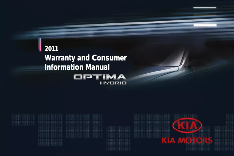 Página 1 del manual Manual de usuario Kia Optima Hybrid (2011)