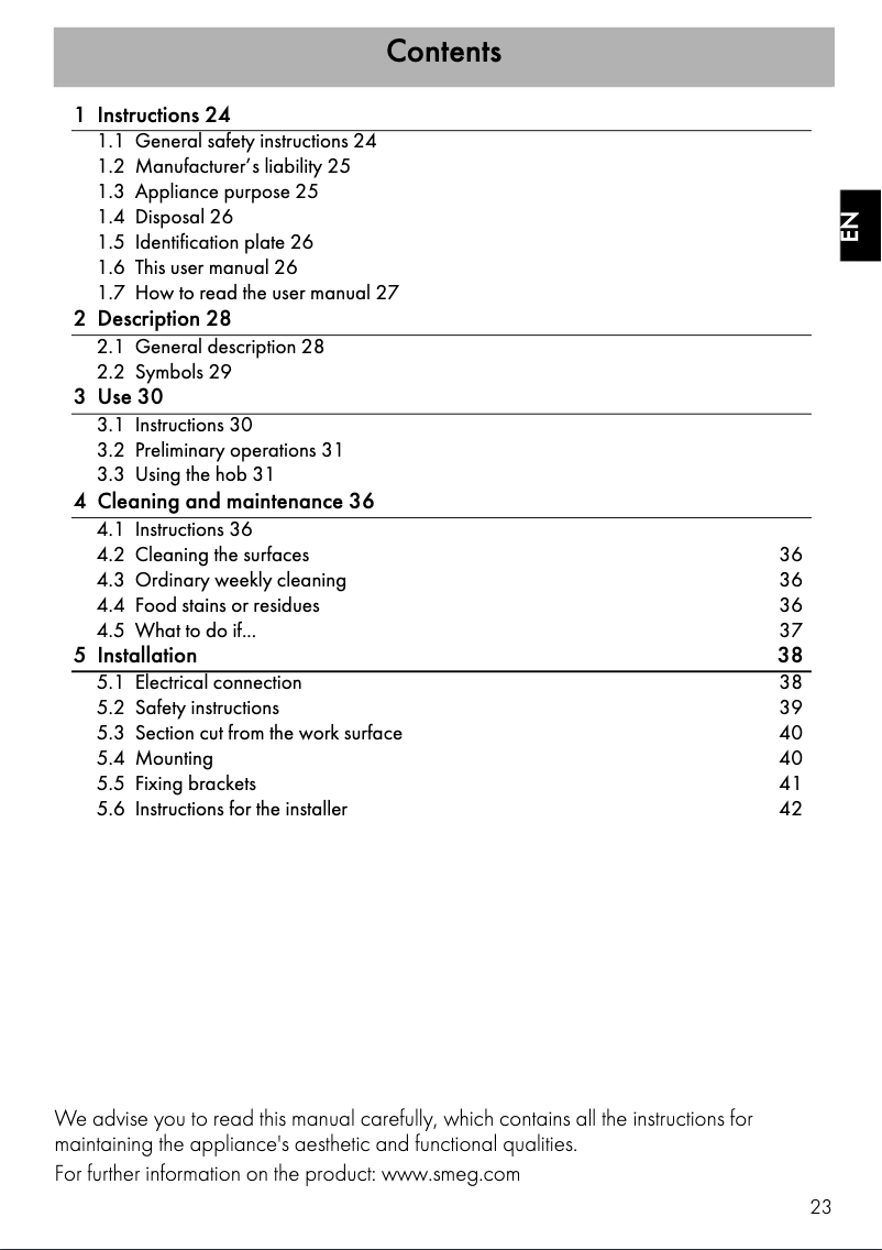 Imagen de la primera página del manual del dispositivo PI964P