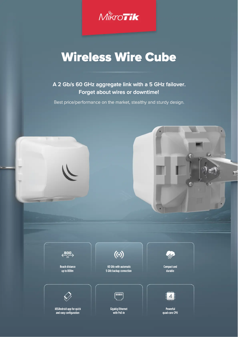 Imagen de la primera página del manual del dispositivo Wireless Wire Cube