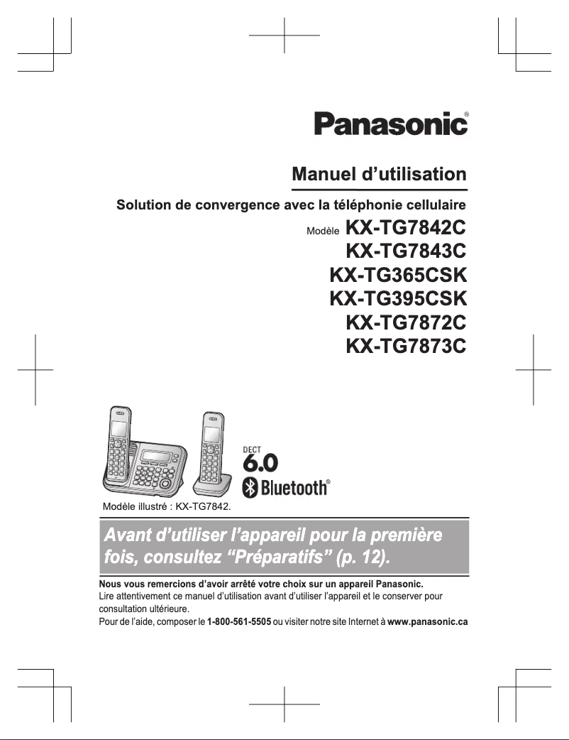 Página 1 del manual Manual de usuario Panasonic KX-TG7842